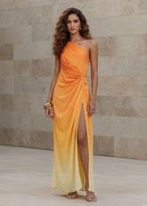 Combo- Ombre dress with Stick on bra