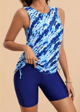 Blue 2-Piece Printed Swimwear Set