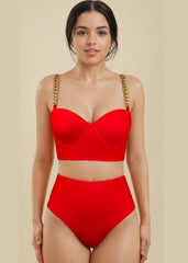 Red Chain Bikini