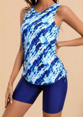 Blue 2-Piece Printed Swimwear Set