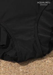 Girls 2-Piece Black Swimsuit Set