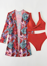 Red Bikini with a Shrug