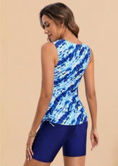 Blue 2-Piece Printed Swimwear Set