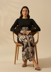 Black Full Sleeve Stretchable Maxi Dress