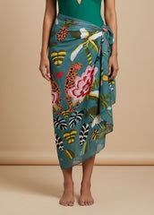 Tropical Bloom Printed Sarong