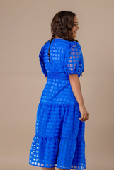 Blue Chequered Dress