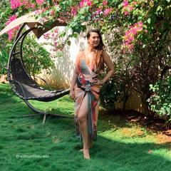 Beige Floral Sarong