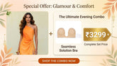 Combo- Ombre dress with Stick on bra