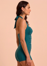 Teal Padded monokini with Full Coverage