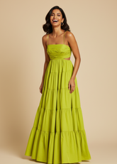 Lime Tiered Maxi Dress