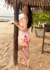 Beige Floral Printed Co-Ord Set