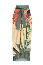 Beige Floral Sarong