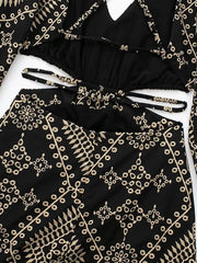 Black Boho Full-length Dress