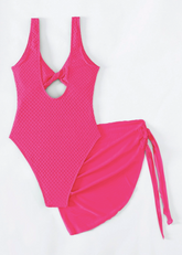 Neon Pink Monokini with Sarong