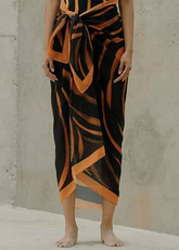 Black Printed Sarong