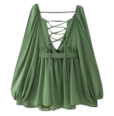 Green Full Sleeve Romper