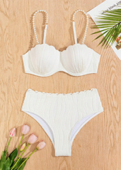 White Textured Bikini