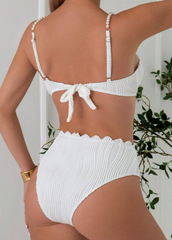White Textured Bikini