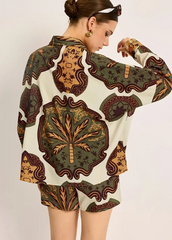 Printed 2-Piece Co-ord Set with Shorts