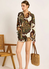 Printed 2-Piece Co-ord Set with Shorts