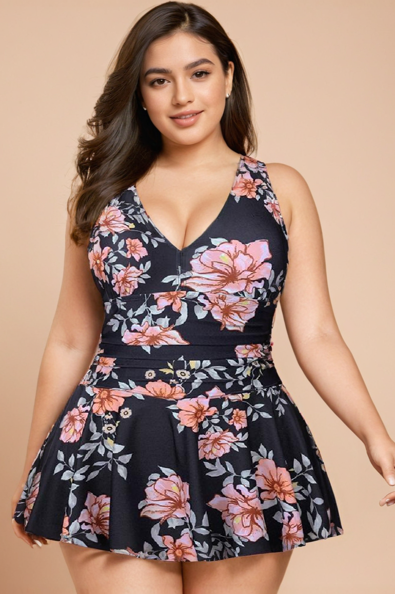 Black plus size swim dress on sale