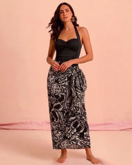 Black Printed Sarong
