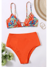 Orange High Waist Bikini