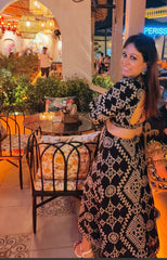 Black Boho Full-length Dress