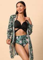 Green Printed 3-Piece swimwear set