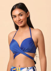Blue Bikini Top