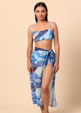 Blue 3-piece Printed set
