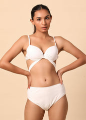 White Bikini with a Skirt