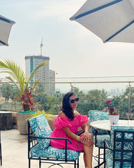 Pink Off-shoulder Dress