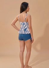 Printed Blue Tankini
