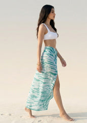 Tie & Dye Green Printed Sarong