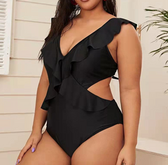 Black Plus size monokini