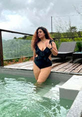 Black Plus size monokini