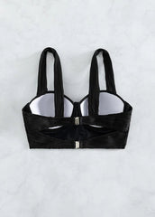 Black Bikini with Wavy Texture - WomanLikeU