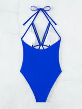 Blue Beaded Monokini - WomanLikeU