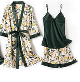 Green 3-piece sleepwear - WomanLikeU