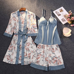 Grey 3-piece sleepwear - WomanLikeU