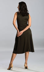 Olive Scuba Dress