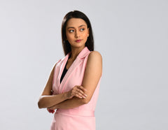 Pink Scuba Blazer Dress