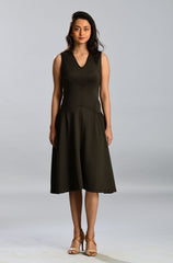 Olive Scuba Dress