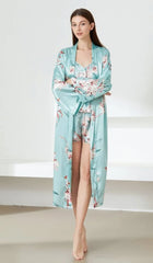 Light Blue 3 piece Sleepwear set - WomanLikeU