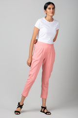 Pink Ankle Fit Cigarette Pants - WomanLikeU
