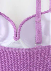 Purple Padded Monokini - WomanLikeU