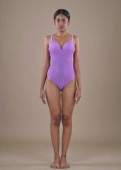 Purple Padded Monokini - WomanLikeU