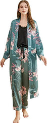 Teal 3 piece Sleepwear set - WomanLikeU