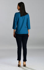 Teal Full Sleeve Top - WomanLikeU